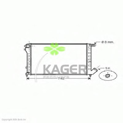 Радиатор, охлаждение двигателя KAGER купить