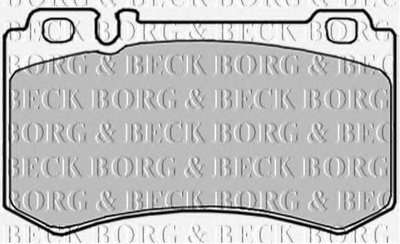 Комплект тормозных колодок, дисковый тормоз BORG & BECK