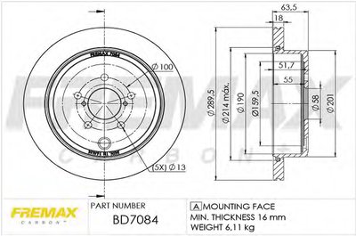 Тормозной диск Premium Black Carbon + FREMAX купить