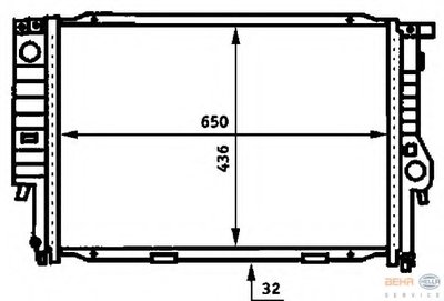 Радиатор, охлаждение двигателя BEHR HELLA SERVICE HELLA купить