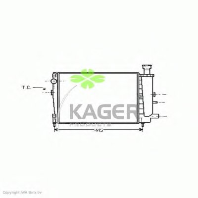 Радиатор, охлаждение двигателя KAGER купить