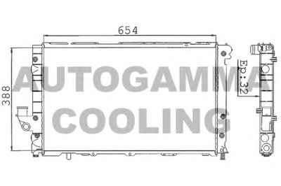 Радиатор, охлаждение двигателя AUTOGAMMA купить