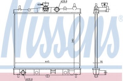 Радиатор, охлаждение двигателя NISSENS купить