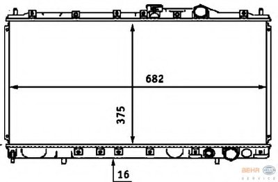 Радиатор, охлаждение двигателя BEHR HELLA SERVICE HELLA купить