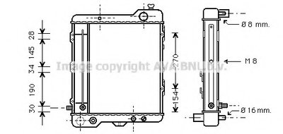 Радиатор, охлаждение двигателя AVA QUALITY COOLING купить