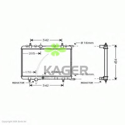 Радиатор, охлаждение двигателя KAGER купить