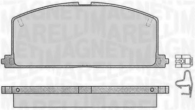 Комплект тормозных колодок, дисковый тормоз MAGNETI MARELLI купить