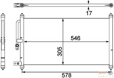 Конденсатор, кондиционер BEHR HELLA SERVICE HELLA купить