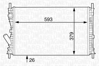 Радиатор, охлаждение двигателя MAGNETI MARELLI купить
