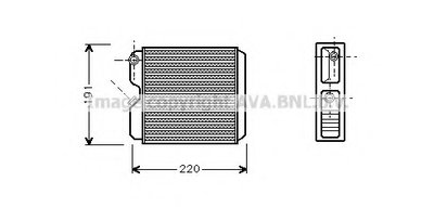 Теплообменник, отопление салона AVA QUALITY COOLING
