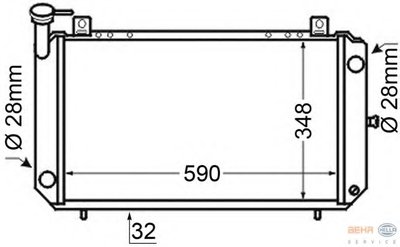 Радиатор, охлаждение двигателя BEHR HELLA SERVICE HELLA купить