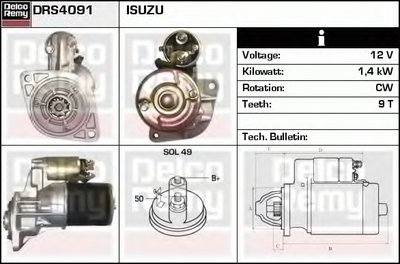 Стартер Remanufactured REMY (Light Duty) DELCO REMY купить