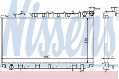 Радиатор, охлаждение двигателя NISSENS купить