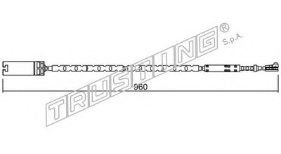 Сигнализатор, износ тормозных колодок TRUSTING