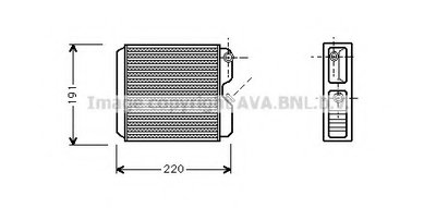 Теплообменник, отопление салона AVA QUALITY COOLING