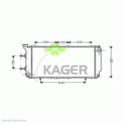 Радиатор, охлаждение двигателя KAGER купить