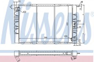 Радиатор, охлаждение двигателя NISSENS купить
