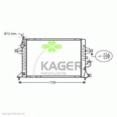 Радиатор, охлаждение двигателя KAGER купить