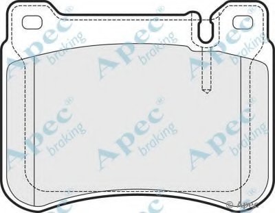 Комплект тормозных колодок, дисковый тормоз APEC braking
