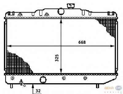 Радиатор, охлаждение двигателя BEHR HELLA SERVICE HELLA купить
