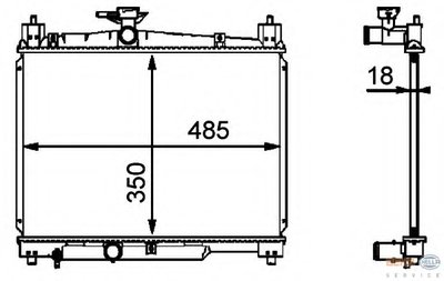 Радиатор, охлаждение двигателя BEHR HELLA SERVICE HELLA купить