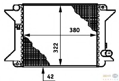Радиатор, охлаждение двигателя BEHR HELLA SERVICE HELLA купить