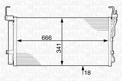 Конденсатор, кондиционер MAGNETI MARELLI купить