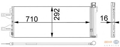 Конденсатор, кондиционер BEHR HELLA SERVICE купить