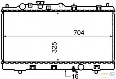 Радиатор, охлаждение двигателя BEHR HELLA SERVICE купить