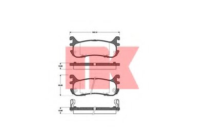 Комплект тормозных колодок, дисковый тормоз NK купить