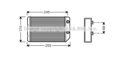 Теплообменник, отопление салона AVA QUALITY COOLING