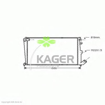 Радиатор, охлаждение двигателя KAGER купить