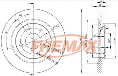 Тормозной диск Premium Black Carbon + FREMAX купить