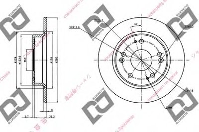 Тормозной диск DJ PARTS купить