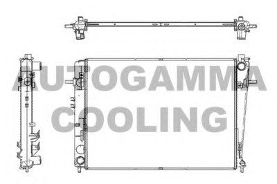 Радиатор, охлаждение двигателя AUTOGAMMA купить