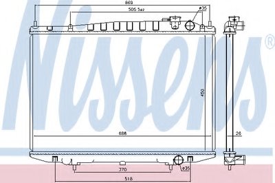Радиатор, охлаждение двигателя NISSENS купить