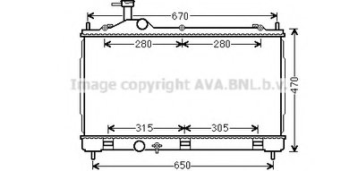 Радиатор, охлаждение двигателя AVA QUALITY COOLING купить