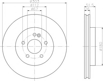 Тормозной диск PRO Carbonic Black HELLA PAGID купить