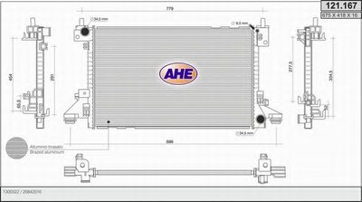 Радиатор, охлаждение двигателя AHE купить