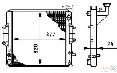 Радиатор, охлаждение двигателя BEHR HELLA SERVICE HELLA купить