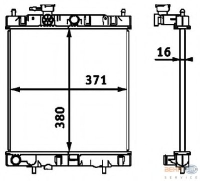 Радиатор, охлаждение двигателя BEHR HELLA SERVICE HELLA купить