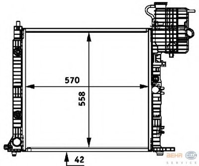 Радиатор, охлаждение двигателя BEHR HELLA SERVICE HELLA купить