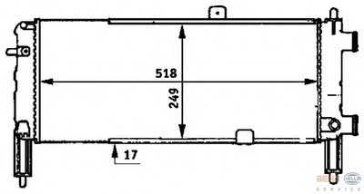Радиатор, охлаждение двигателя BEHR HELLA SERVICE купить