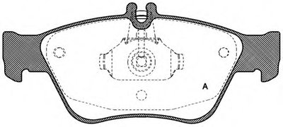 Комплект тормозных колодок, дисковый тормоз ADVANCE OPEN PARTS