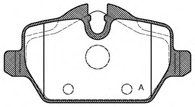 Комплект тормозных колодок, дисковый тормоз ADVANCE OPEN PARTS