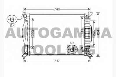 Радиатор, охлаждение двигателя AUTOGAMMA купить