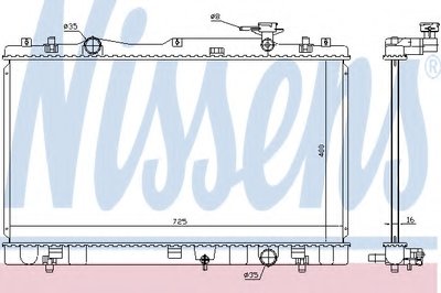 Радиатор, охлаждение двигателя NISSENS купить