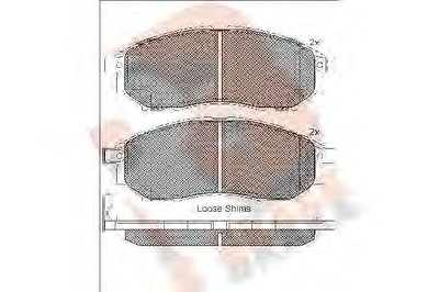 Комплект тормозных колодок, дисковый тормоз R BRAKE