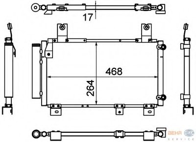 Конденсатор, кондиционер BEHR HELLA SERVICE HELLA купить