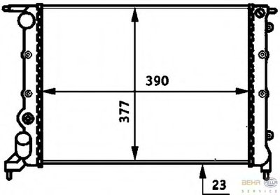 Радиатор, охлаждение двигателя BEHR HELLA SERVICE купить